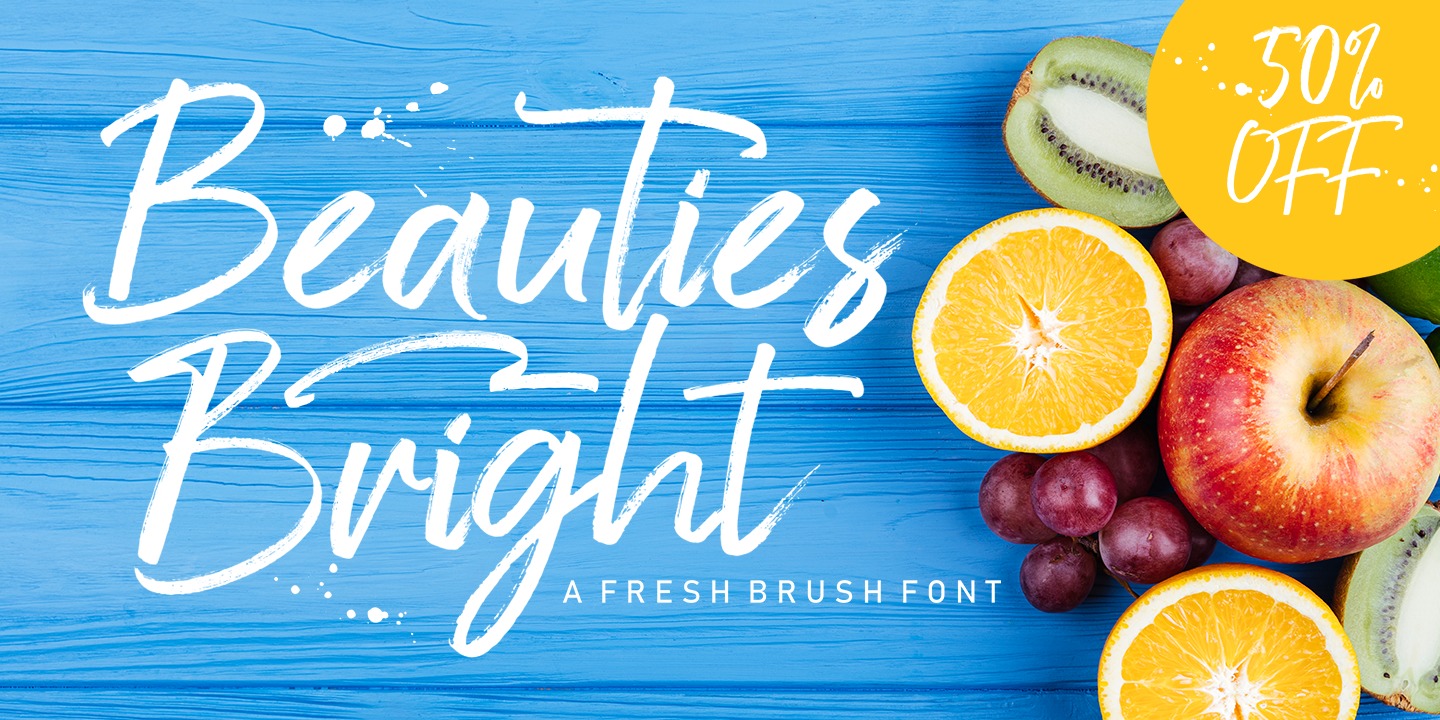 Beispiel einer Beauties Bright Bright-Schriftart